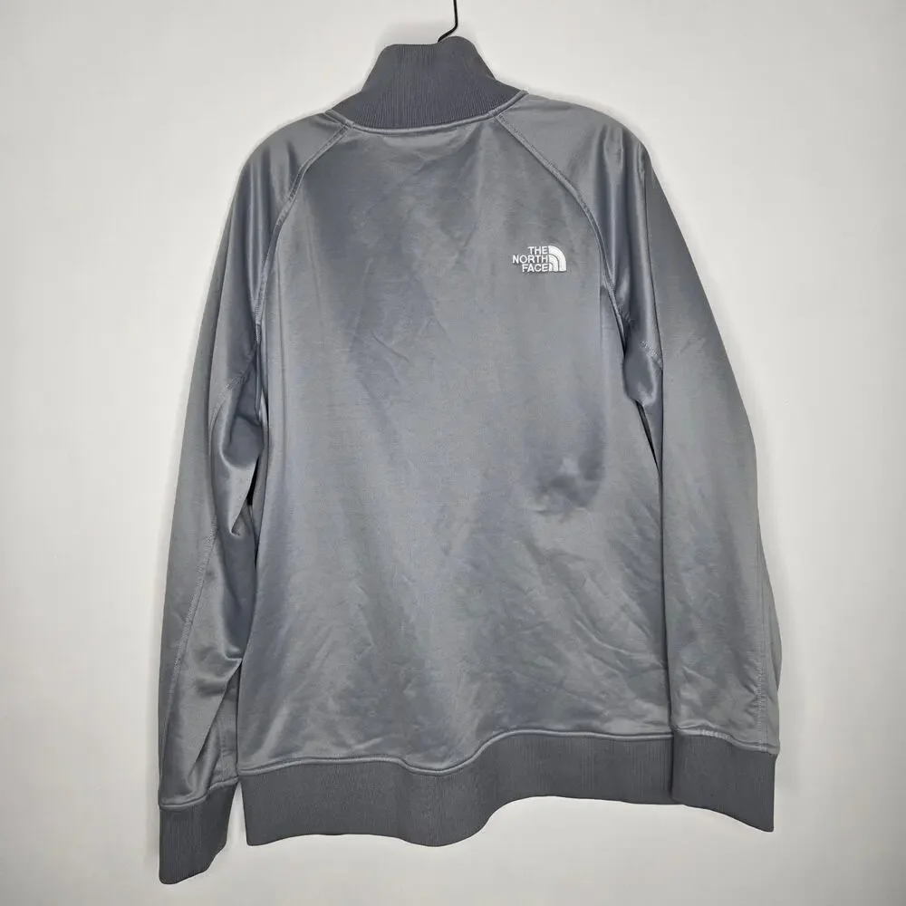 The North Face Men Track Jacket Full Zip Activewear Gray Zip Pockets XL